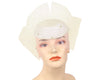 Women's Ivory Year round bridal formal dress church hat