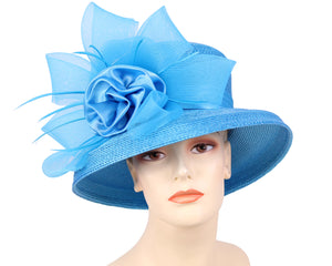 Women's Church Derby Hats, Turquoise - 7005