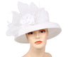  Women's Church Derby Hats, White - 7005