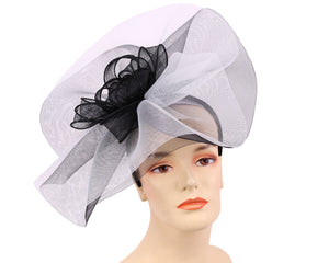 Women's Fascinator Church Derby Hats Black and White