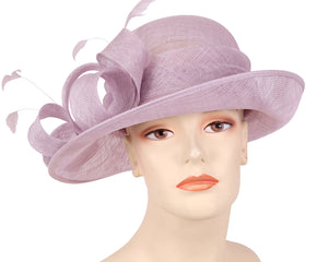 Women's Sinamay Derby Church Hats in Lilac or Purple